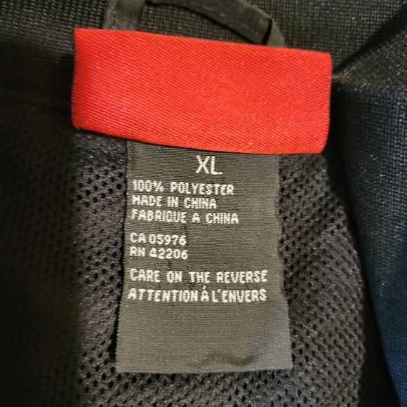 ID wear men's size: extra large zip-up black windbreaker jacket 100% polyester - Picture 15 of 16